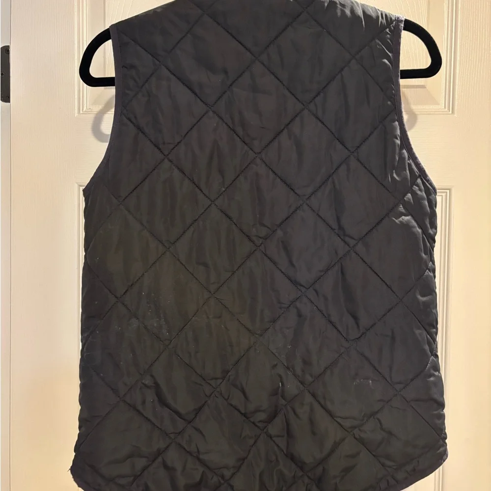 J. Crew Women's Quilted Black Vest Small